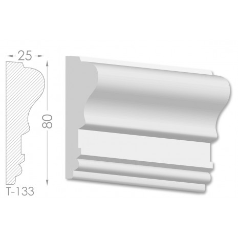 Тяга, молдинг з гіпсу т-133