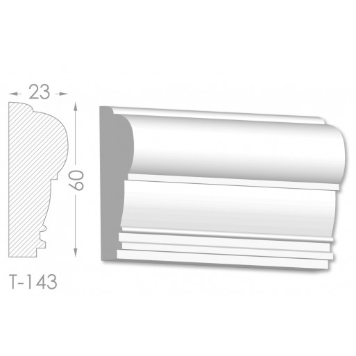 Тяга, молдинг з гіпсу т-143