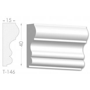 Тяга, молдинг з гіпсу т-146