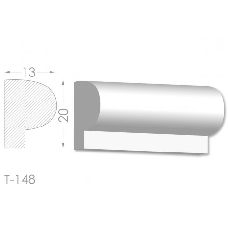 Тяга, молдинг з гіпсу т-148