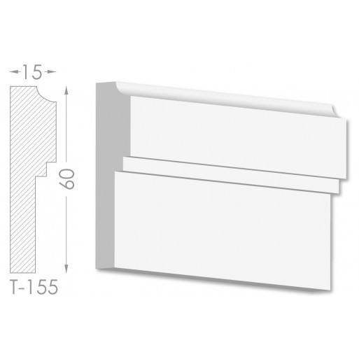 Тяга, молдинг з гіпсу т-155