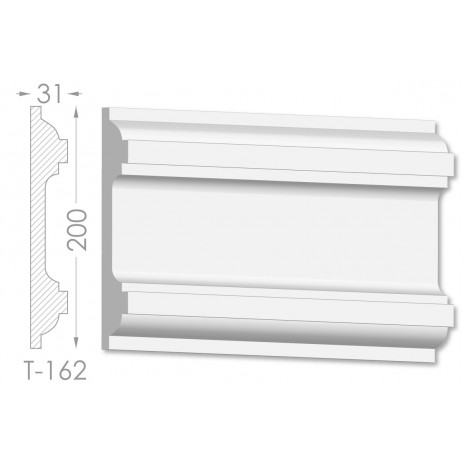 Тяга, молдинг з гіпсу т-162