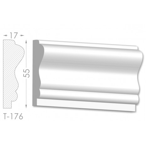 Тяга, молдинг з гіпсу т-176