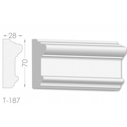 Тяга, молдинг з гіпсу т-187