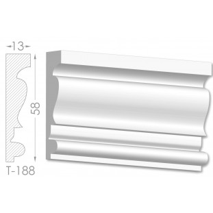 Тяга, молдинг з гіпсу т-188