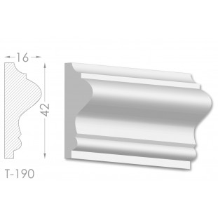 Тяга, молдинг з гіпсу т-190