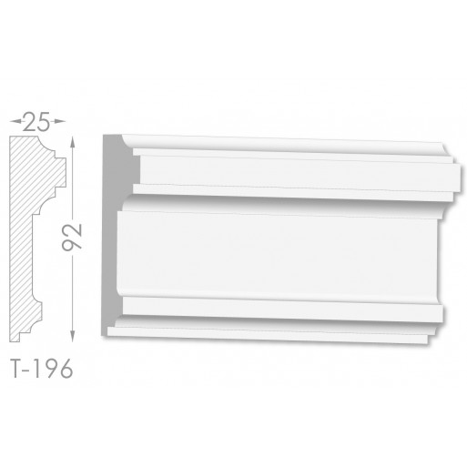 Тяга, молдинг з гіпсу т-196