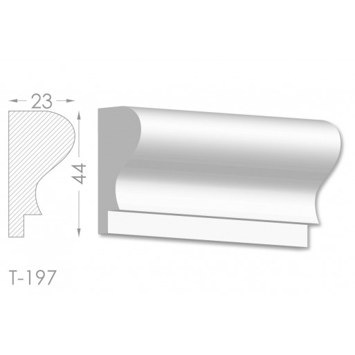 Тяга, молдинг з гіпсу т-197