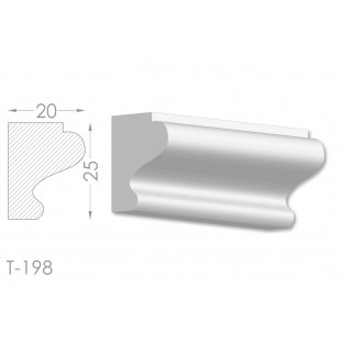 Тяга, молдинг з гіпсу т-198