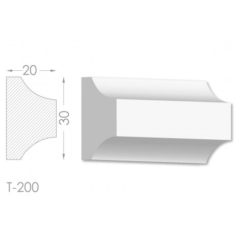 Тяга, молдинг з гіпсу т-200