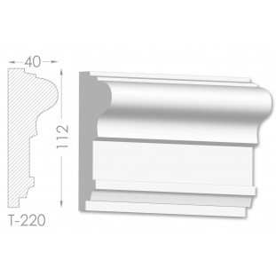 Тяга, молдинг з гіпсу т-220