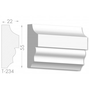 Тяга, молдинг з гіпсу т-234