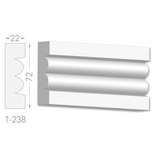 Тяга, молдинг з гіпсу т-238