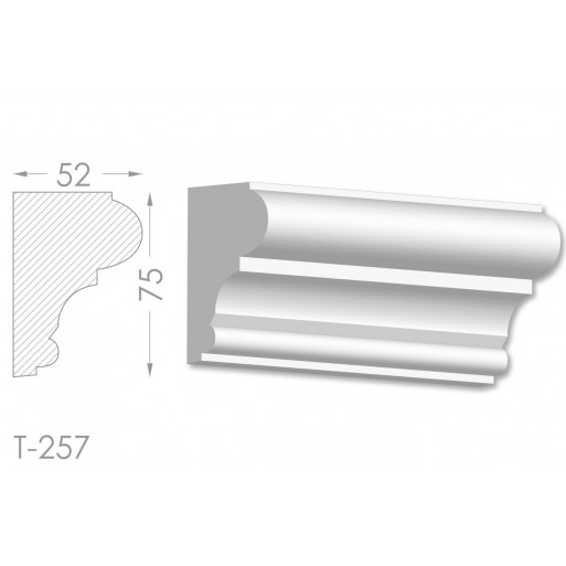 Тяга, молдинг из гипса т-257