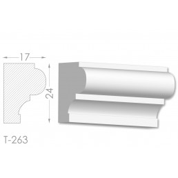 Тяга, молдинг з гіпсу т-263