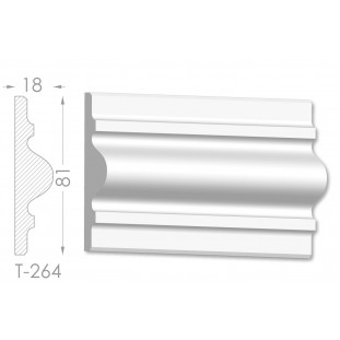 Тяга, молдинг з гіпсу т-264
