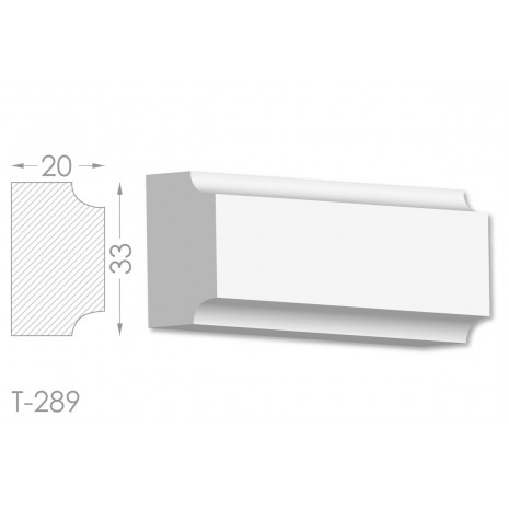 Тяга, молдинг з гіпсу т-289