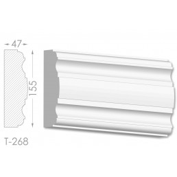 Тяга, молдинг з гіпсу т-268