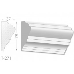 Тяга, молдинг з гіпсу т-271