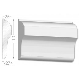Тяга, молдинг з гіпсу т-274