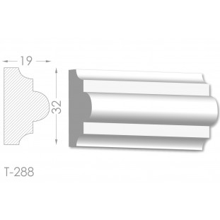 Тяга, молдинг з гіпсу т-288