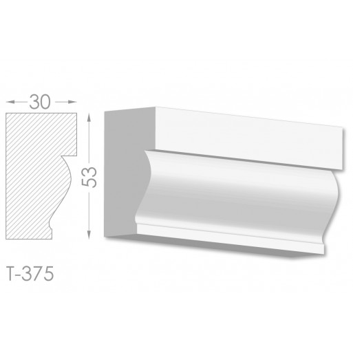 Тяга, молдинг из гипса т-375