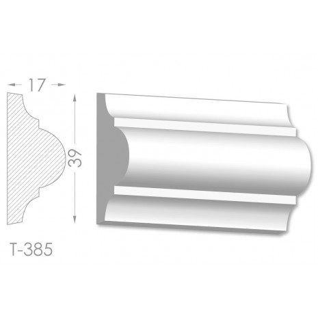 Тяга, молдинг з гіпсу т-385