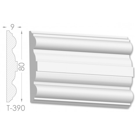 Тяга, молдинг з гіпсу т-390