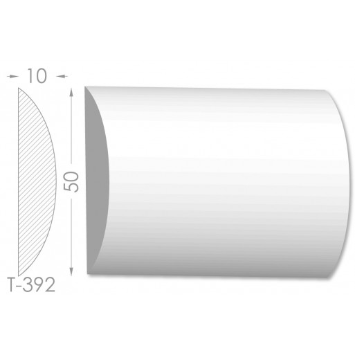 Тяга, молдинг з гіпсу т-392