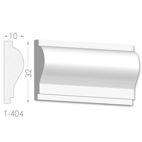 Тяга, молдинг з гіпсу т-404