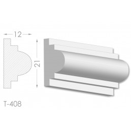 Тяга, молдинг з гіпсу т-408