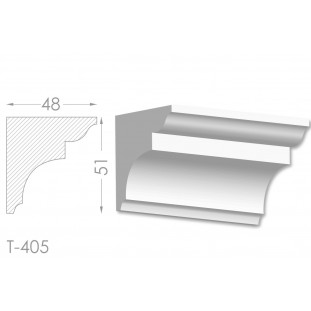 Тяга, молдинг з гіпсу т-405
