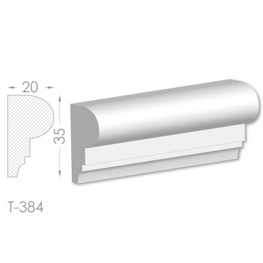 Тяга, молдинг з гіпсу т-384
