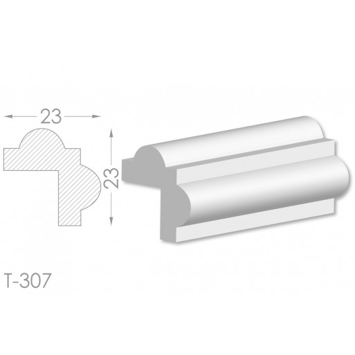 Тяга, молдинг з гіпсу т-307