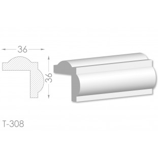 Тяга, молдинг з гіпсу  т-308