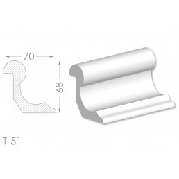 Тяга, молдинг з гіпсу т-51