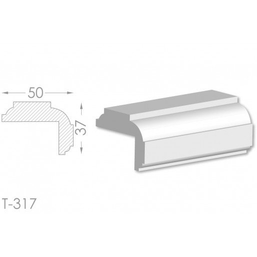 Тяга, молдинг з гіпсу т-317