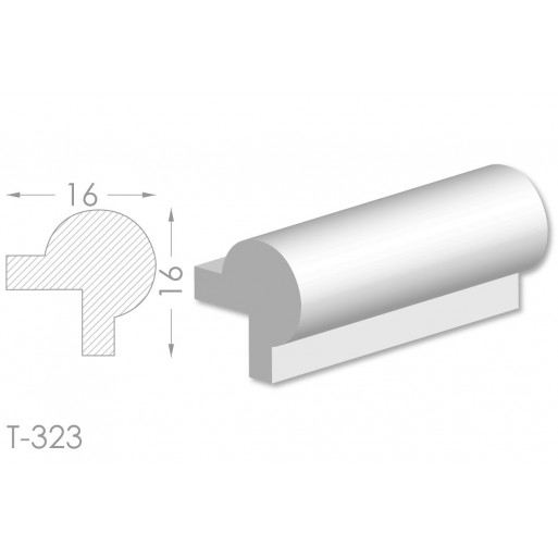 Тяга, молдинг з гіпсу т-323