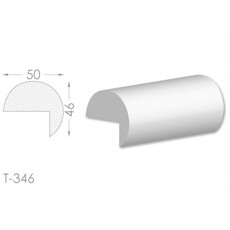 Тяга, молдинг з гіпсу т-346