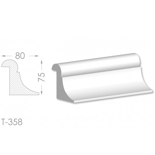 Тяга, молдинг из гипса т-358
