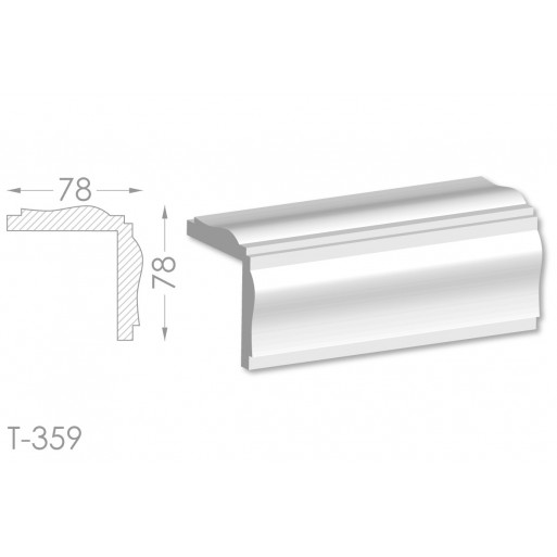 Тяга, молдинг з гіпсу т-359