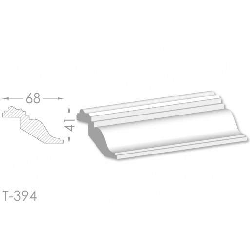 Тяга, молдинг з гіпсу т-394
