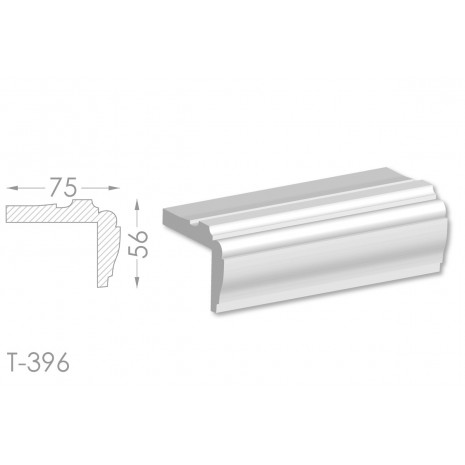 Тяга, молдинг з гіпсу т-396