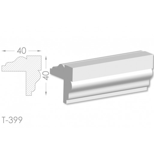 Тяга, молдинг з гіпсу т-399
