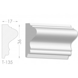 Тяга, молдинг з гіпсу т-135