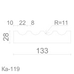 Пілястра з гіпсу  ка-119