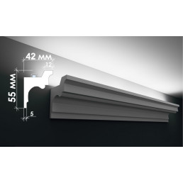 Гіпсовий карниз для прихованого освітлення Тс-12