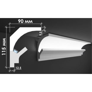 Гіпсовий карниз для прихованого освітлення Тс-1