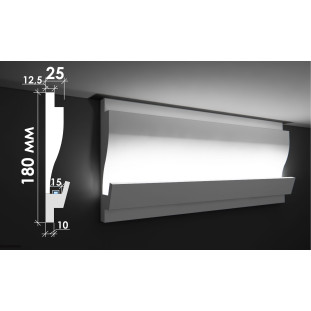 Гіпсовий карниз для прихованого освітлення Тс-10