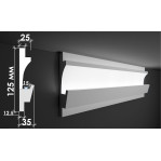 Гіпсовий карниз для прихованого освітлення Тс-11